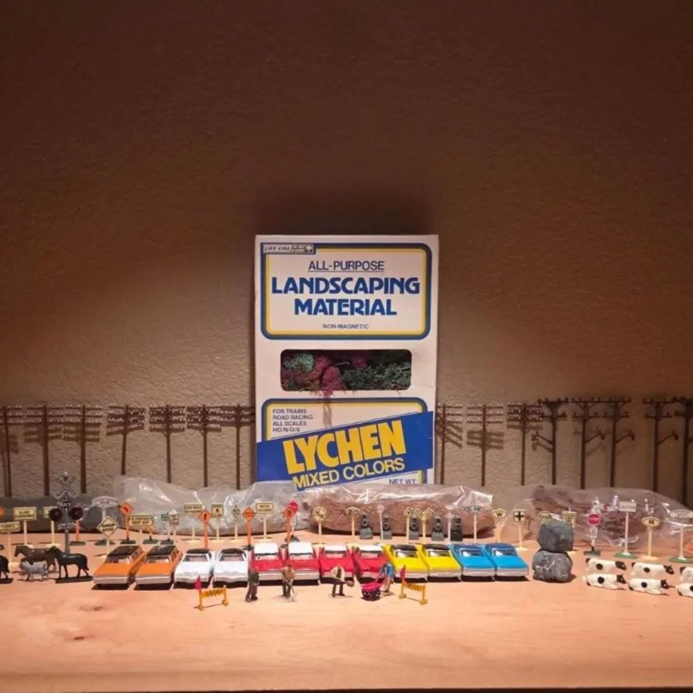 Life-Like Vintage HO Scale Railroad Scenery Landscaping Cars Animals Signs Set - Picture 1 of 12